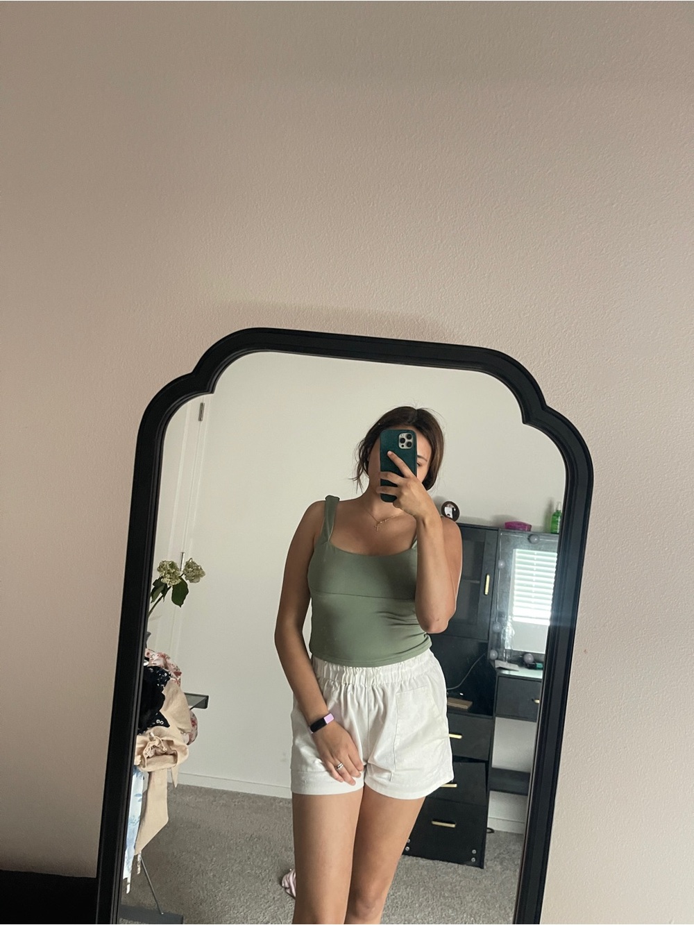 Princess Polly Olive Square-Neck Tank Top